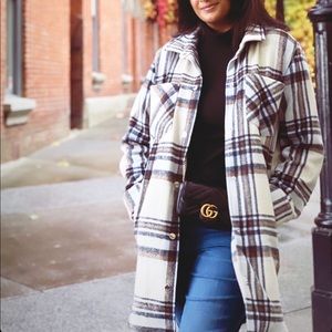 Hollister Long Wool Shirt Jacket